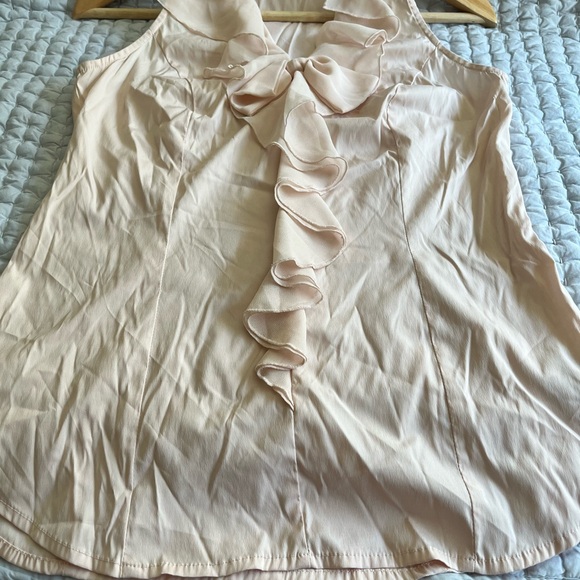 Express Blush Ruffle Front Blouse - Picture 4 of 4